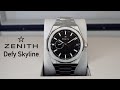 Unboxing &amp; Review Zenith Defy Skyline black dial - underrated luxury steel sports watch?