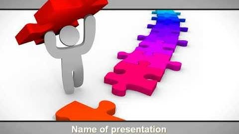 Jigsaw Path Finishing PowerPoint Template by PoweredTemplate.com