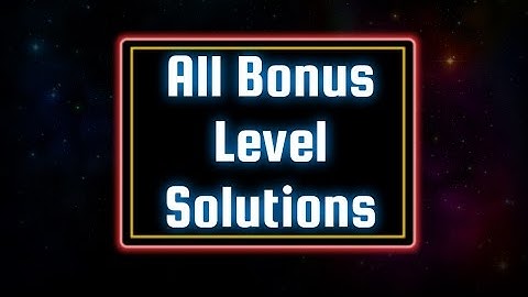 Orbox C (PC) - All Bonus Level Solutions