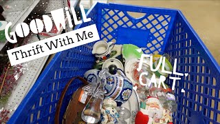 GOODWILL Cart is FILLING UP FAST | Thrift with ME for Ebay | Reselling