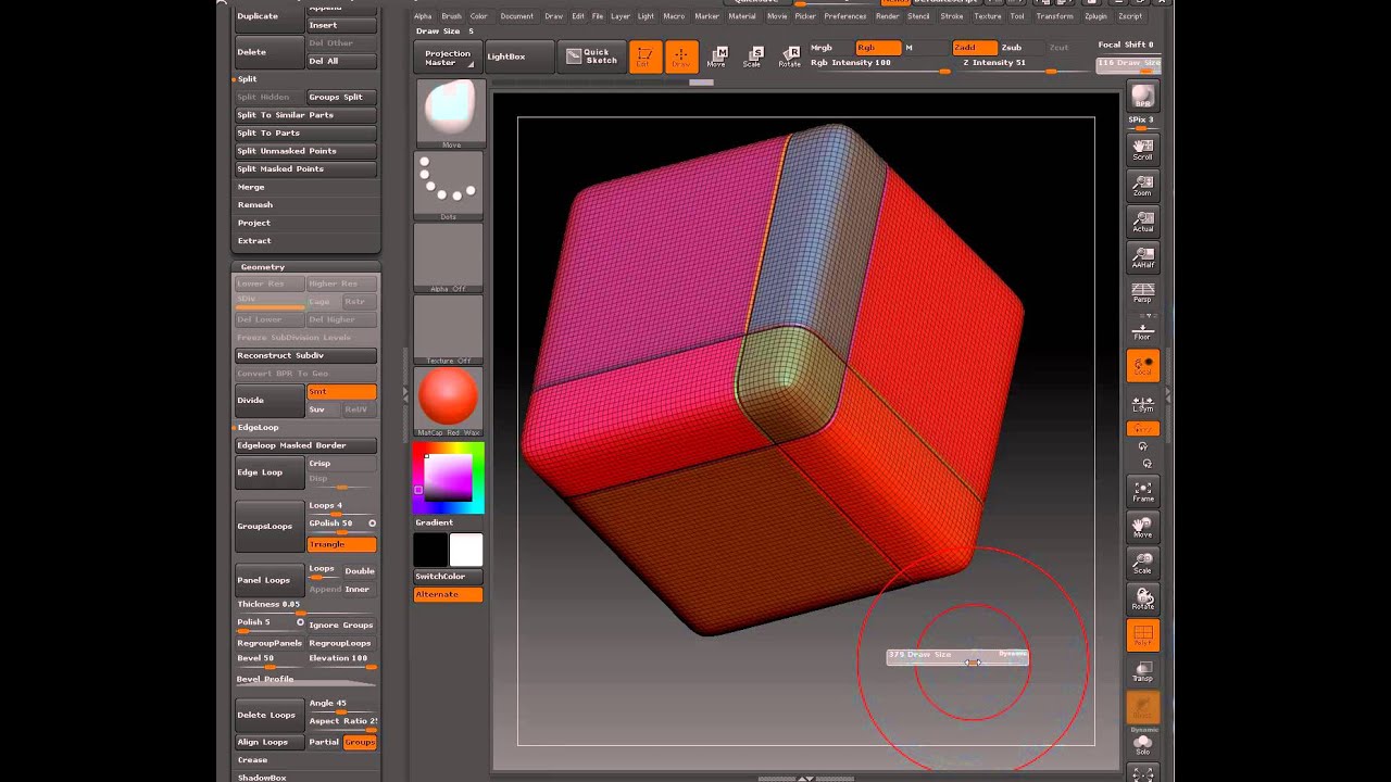 zbrush bevel polygroup