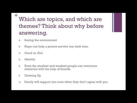 Topic vs  Theme