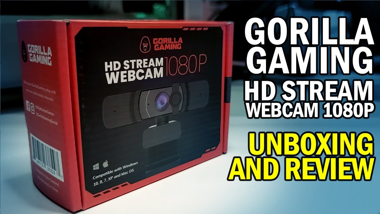 Gorilla Gaming HD Stream Webcam 1080P