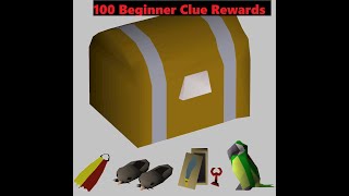 Opening 100 Beginner Clue Rewards OSRS
