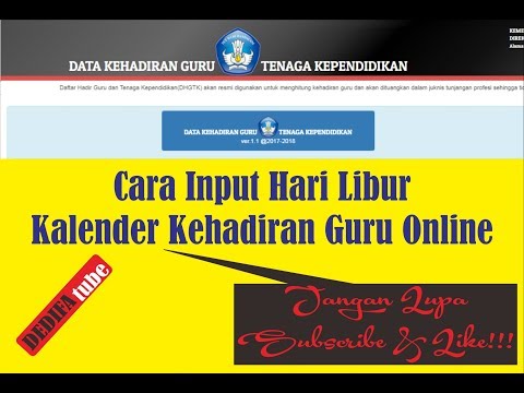 Cara Input Hari Libur Kalender Kehadiran Guru Online