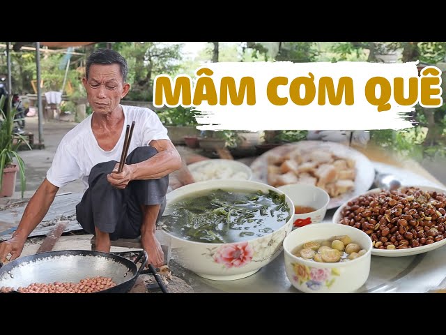 Ông Thọ Làm Bữa Ăn Giản Dị Nhưng Cực Tốn Cơm Và Món Ăn Vặt Khoái Khẩu Khoai Lang Kén Giòn Rụm class=