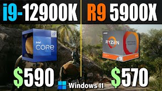 i9 12900K vs. Ryzen 9 5900X on Windows 11