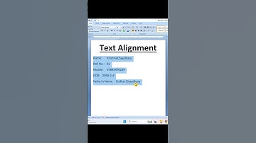 Text Alignment in ms word #windows #microsoftword 2025