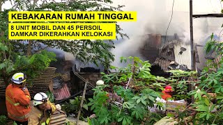 15 Rumah Petak di Pasar Minggu Hangus Terbakar, 8 Unit Mobil Damkar Diterjunkan
