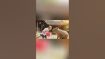 Hùng Trọc lừa Capybara tặng khí thối sinh nhật mẹ và gặp cái kết đắng #capybara #shorts