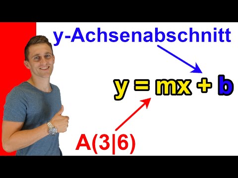 Funktionsgleichung mit Punkt und y-Achsenabschnitt bestimmen - Lineare Funktion - Aufgabe mit Lösung