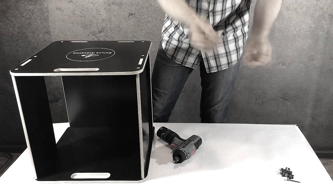 Deluxe Acoustics box for vinyl records, LP, discs, assembly YouTube