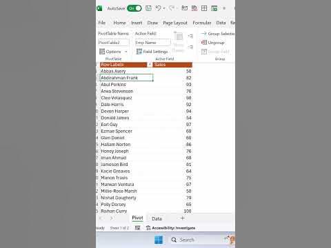 Pivot Table Magic! Create Multiple Pivot Sheets in Seconds! #exceltips ...
