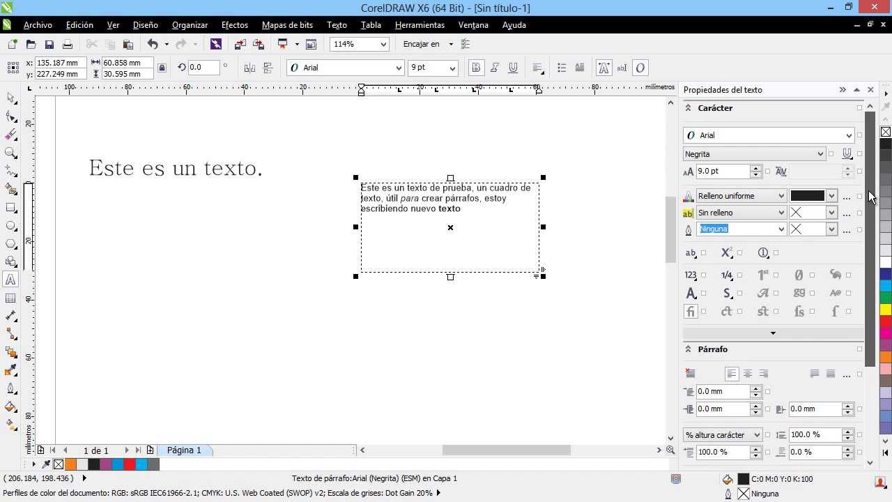 Resultado de imagen para herramienta de texto de corel draw