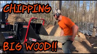 #91 Chipping Big Wood with the WoodMaxx MX8800 PTO Chipper