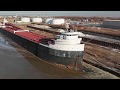 Sleeping Giants rusting in Toledo American Valor and Manistee retired lakers freighters