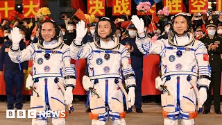 Chinese astronauts complete first in orbit transfer to China's space station - BBC News