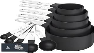 10 PCS Measuring Cups & Spoons Set Stackable Cups and Spoons Nesting