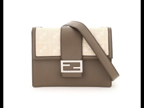 Fendi Flat Baguette Leather Messenger Bag for Men