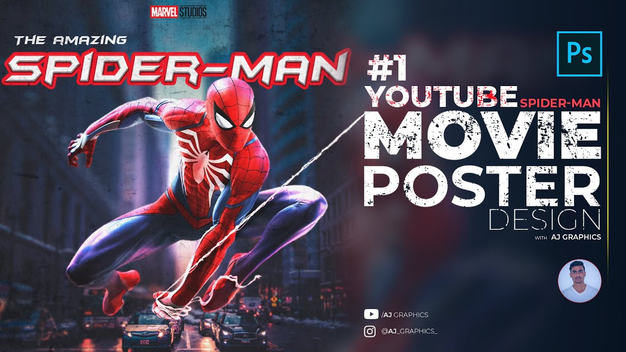 #1 YouTube Spiderman Movie Poster | AJ GRAPHICS