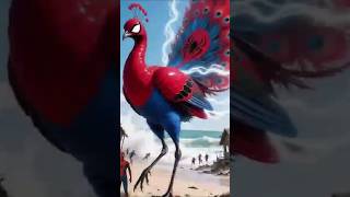 spider giant peacock 🦚 fusion #fusion #marvel #shorts #avengers #dc #spiderman