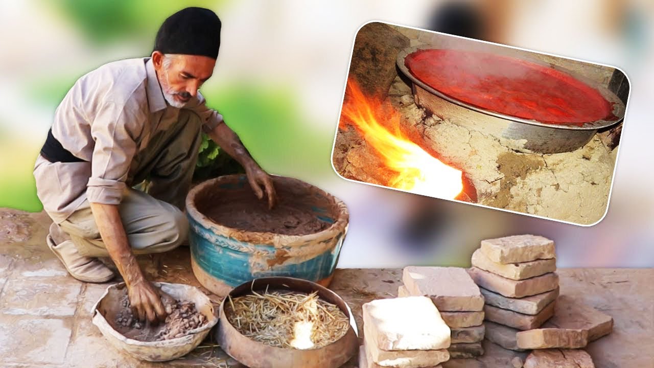 жизнь в деревне: Образ жизни в иранской деревне (изготовление глиняной грязевой печи в деревне)