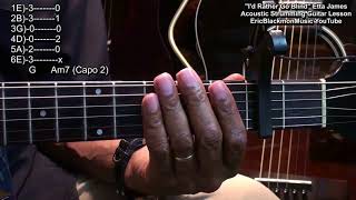 😎 I'D RATHER GO BLIND Etta James 1968 Easy 2 Chord Acoustic Guitar Lesson @EricBlackmonGuitar chords