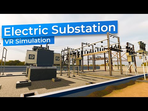 High Voltage Electrical Substation, Power Distribution Training VR Simulations #3d #animation