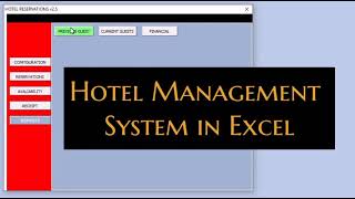 Hotel Management System in Excel screenshot 5