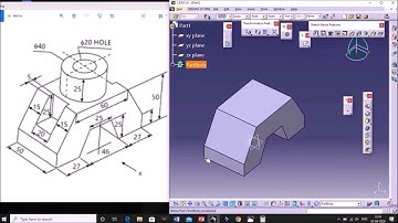 Practice-1 How to draw 3D figure using Pad & Pocket Options in CATIA.