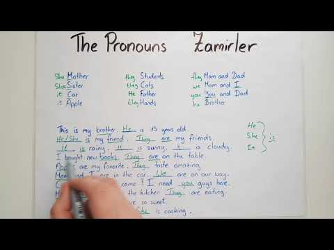 Subject Pronouns - Özne Zamirleri + Pratik I, YOU, HE, SHE, IT, WE, THEY