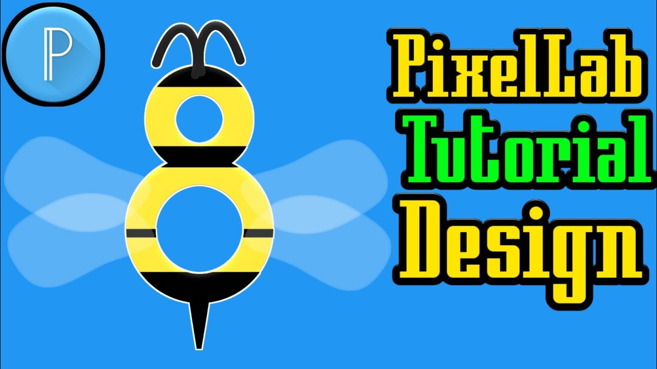  Cara  membuat  desain  tawon PixelLab logo  design PixelLab 
