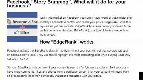 EdgeRank Story Bumping