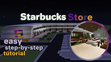 MINECRAFT - How to Build a Starbucks Coffee Shop - Easy Tutorial