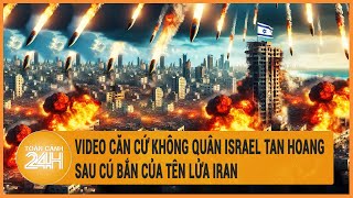 Video căn cứ không quân Israel tan hoang sau cú bắn của tên lửa Iran