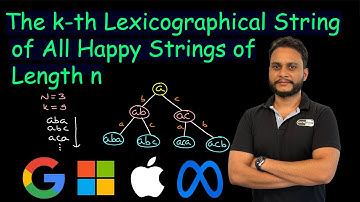 The k th Lexicographical String of All Happy Strings of Length n | Leetcode 1415