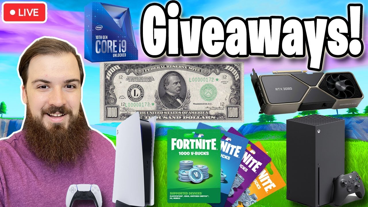 !Giveaway Like Follow & Type April !discord Vbucks PS5 Xbox Series X GPU CPU 100 YouTube