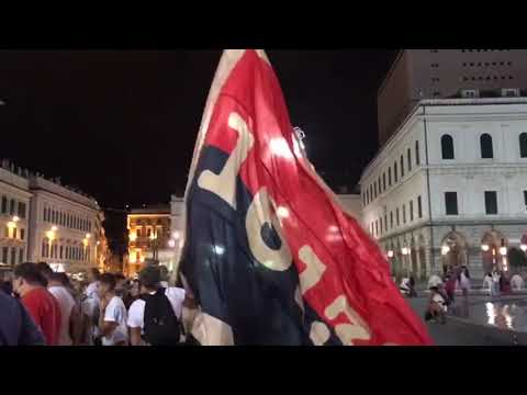 127 anni di storia del Genoa: i festeggiamenti in Piazza De Ferrari