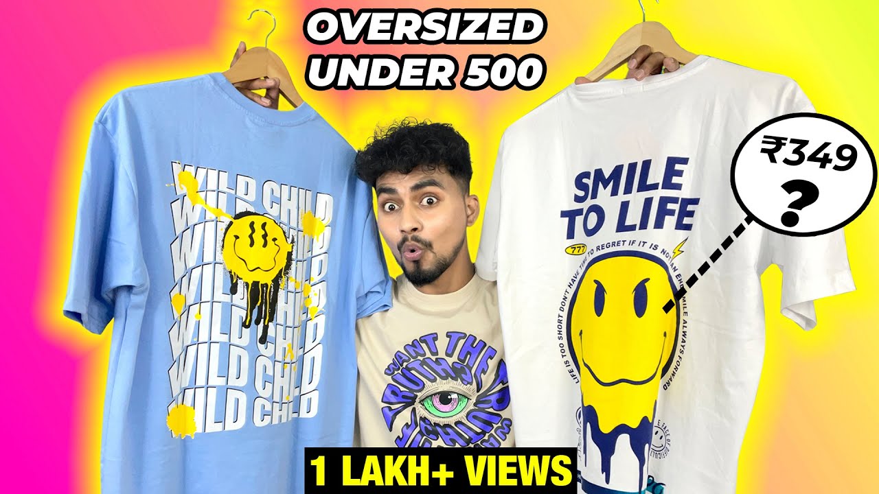 AMAZING COLLECTION😍 Budget Oversized TShirts under ₹500 Amazon