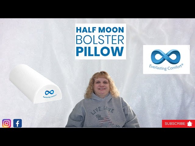 Everlasting Comfort Bolster Pillow for Legs and Back - Pure Memory Foam Half Moon Sleeping Pillow