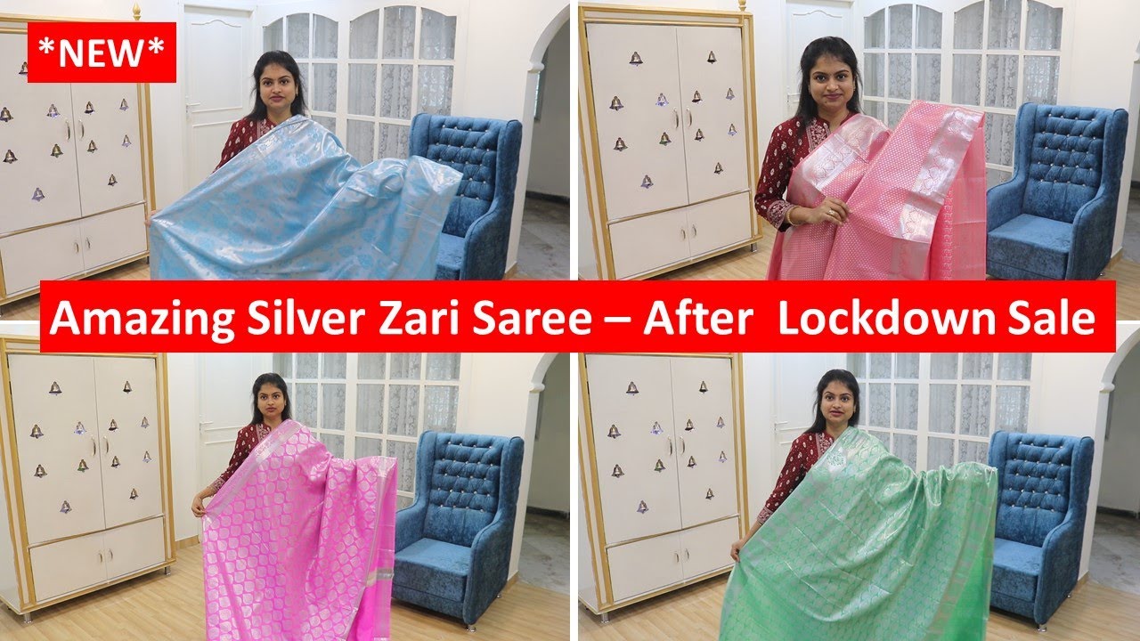 *NEW* Amazing Silver Zari Saree WATSAPP 9940181966 JUNE2021 YouTube