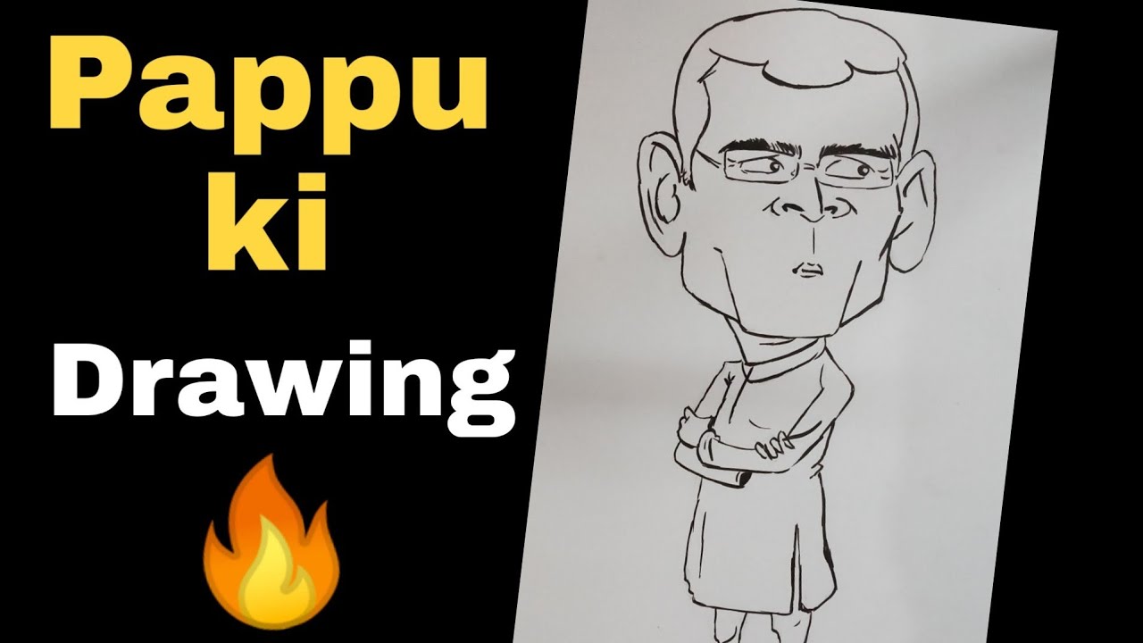 CARICATURE OF 'pappu' RAHUL GANDHI || creative walls - YouTube