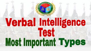 Verbal Intelligence Test Important Types For Pak Navy, Army And Pak Air Force