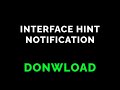 Interface hint notification With Download