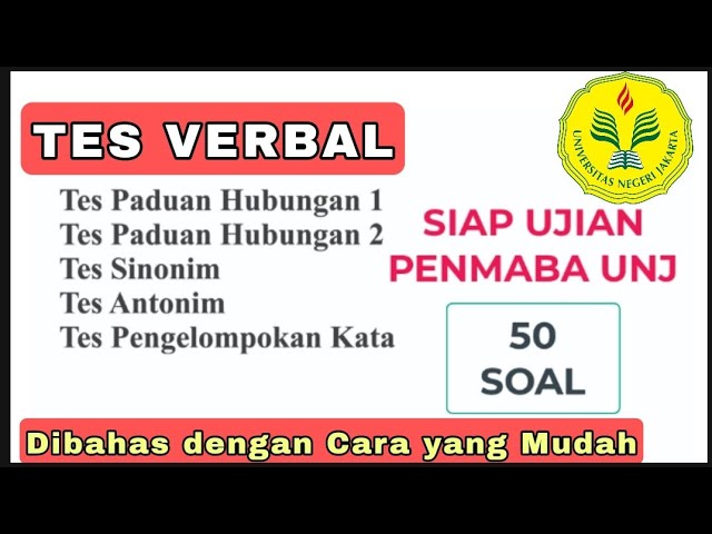 Jenis Soal Ujian Tulis Mandiri Universitas Negeri Jakarta 2021 Youtube