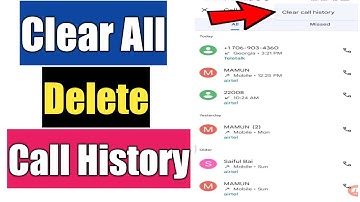 How To Clear All Call History | Delete Call History