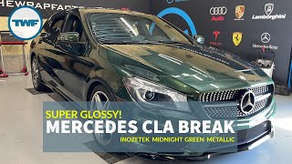 Inozetek Super Glossy Midnight Green Metallic carwrap op Mercedes CLA Break