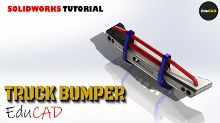 Solidworks Tutorial : Truck Bumper (Using Sheet Metal Feature)