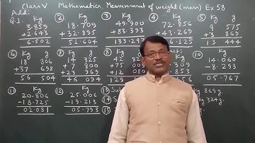 Class 5 Learning Mathematics Measurement of Weight Ex 58 By Manoj Prasad Karn
