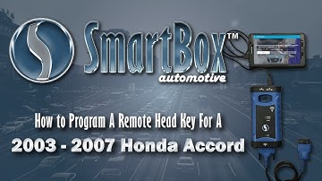 How to Program a Remote Head Key to a 2003 - 2007 Honda Accord